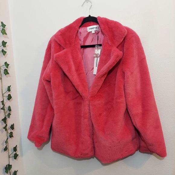 NWT Vigoss Ultra Soft Coat Hot Pink Small - Picture 2 of 13